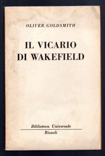 Il Vicario di Wakefield - Oliver Goldsmith - copertina