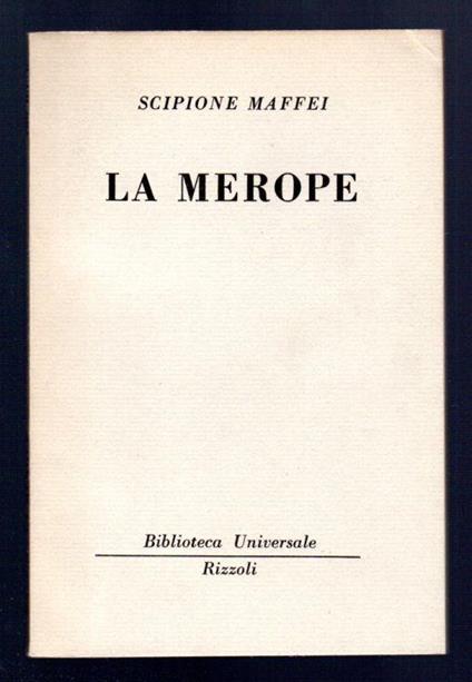 La Merope - Scipione Maffei - copertina