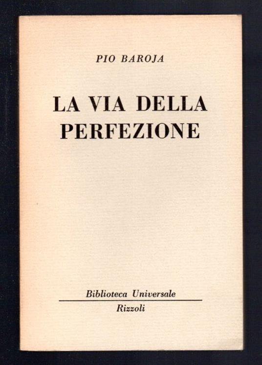 La via della perfezione - Pio Baroja - copertina