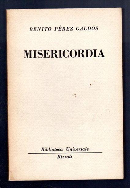 Misericordia - Benito Pérez Galdos - copertina