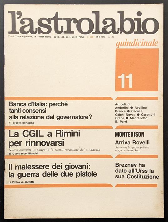 L' astrolabio 11 - copertina