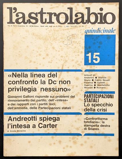 L' astrolabio 15 - copertina