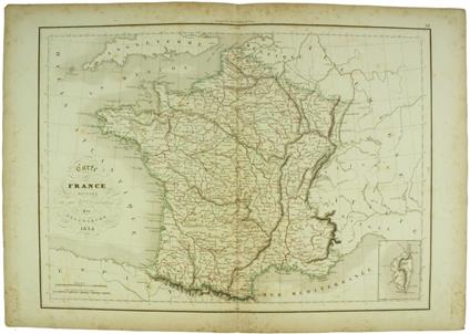 Carte De France Divisee En Ses 32 Provinces - copertina