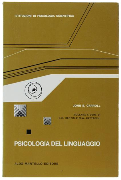 Psicologia Del Linguaggio - John Carroll - copertina