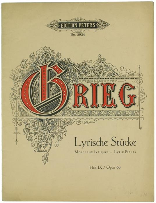 Lyrische Stücke Für Pianoforte Op. 68 - Edvard Grieg - copertina