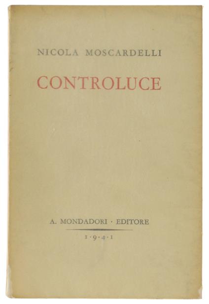 Controluce - Nicola Moscardelli - copertina