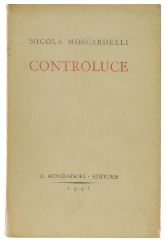 Controluce - Nicola Moscardelli - copertina