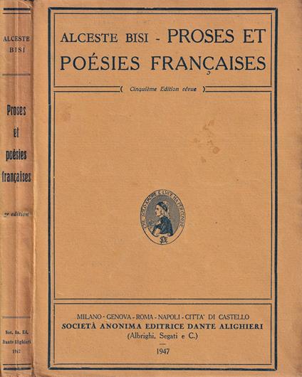 Proses et poésies francaises - Alceste Bisi - copertina