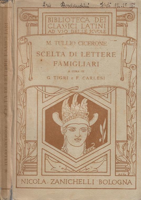 Scelta di lettere famigliari - M. Tullio Cicerone - copertina