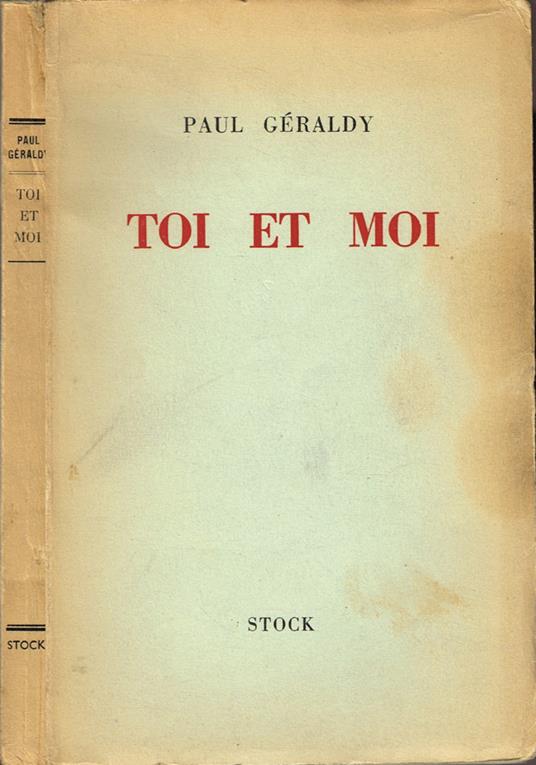Toi et moi - Paul Géraldy - copertina
