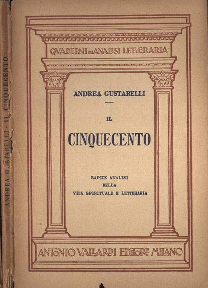 Il Cinquecento - Andrea Gustarelli - copertina