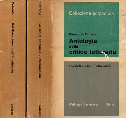 Antologia della critica letteraria - Giuseppe Petronio - copertina