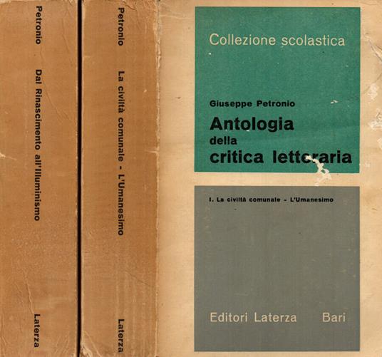 Antologia della critica letteraria - Giuseppe Petronio - copertina