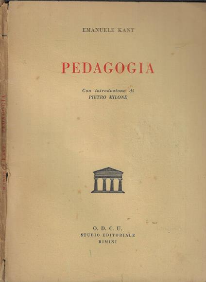 Pedagogia - Immanuel Kant - copertina