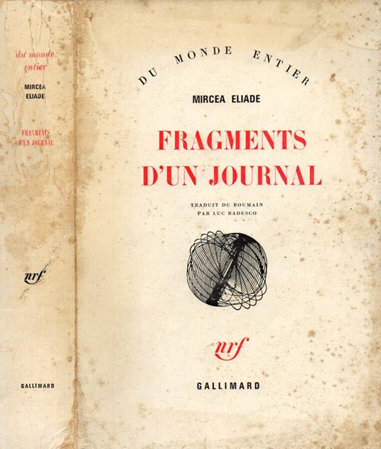 Fragments d'un journal - Mircea Eliade - copertina