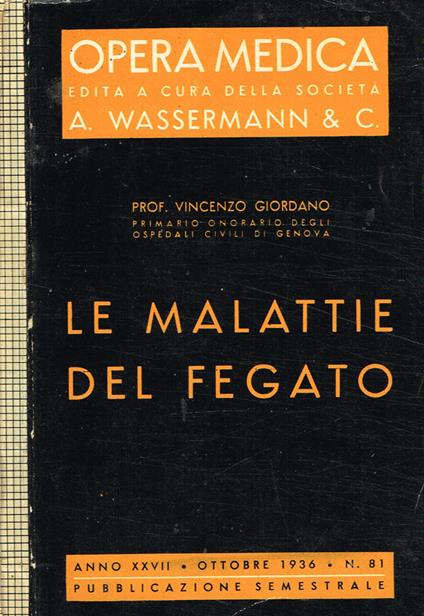 Le malattie del fegato - Vincenzo Giordano - copertina