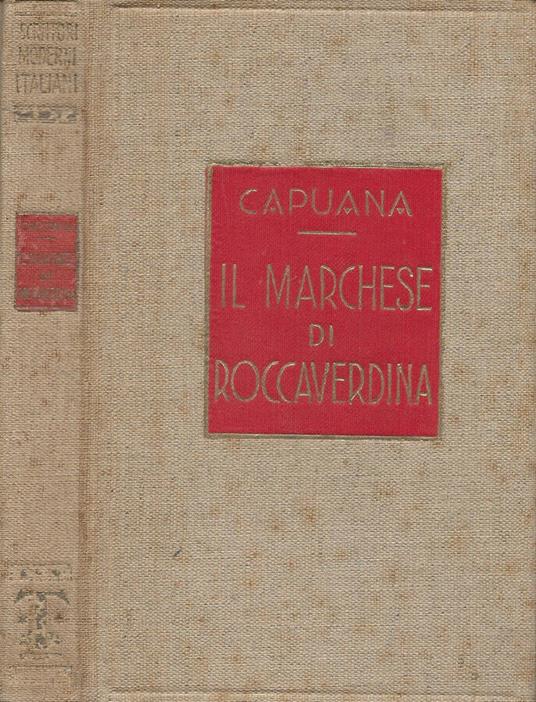 Un Marchese di Roccaverdina - Luigi Capuana - copertina