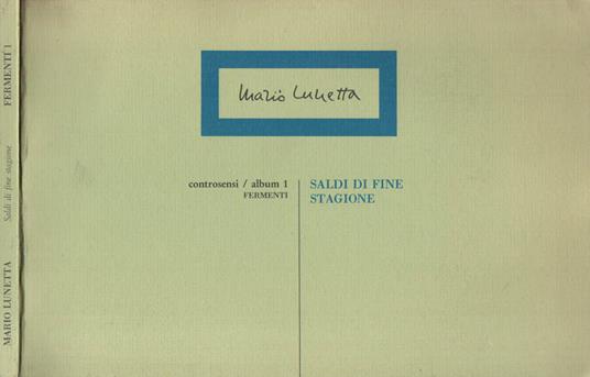 Saldi di fine stagione - Mario Lunetta - copertina