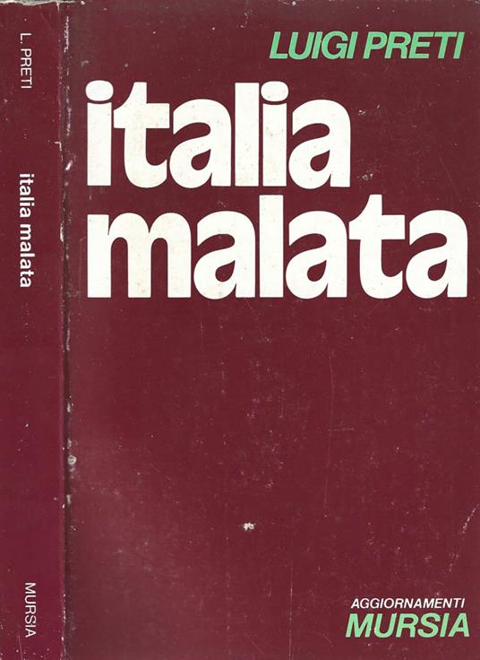 Italia malata - Luigi Preti - copertina