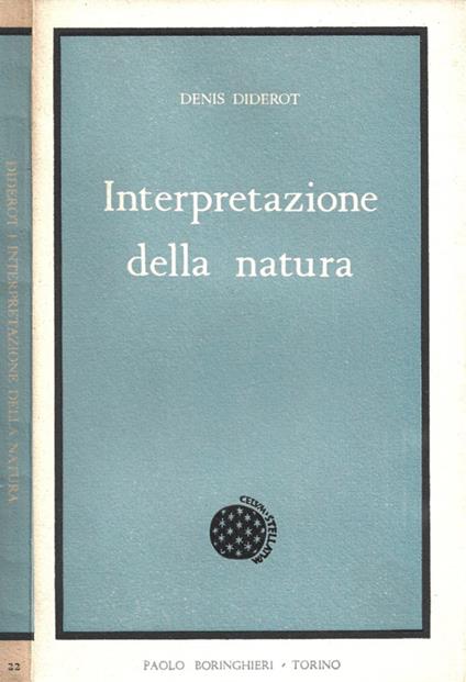 Interpretazione della natura - Denis Diderot - copertina