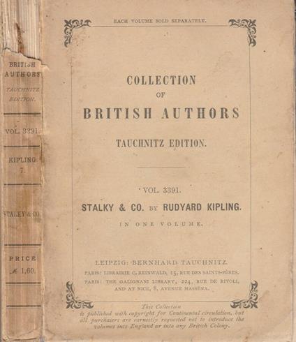 Stalky & Co - Rudyard Kipling - copertina