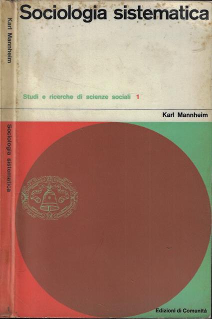 Sociologia sistematica - Karl Mannheim - copertina