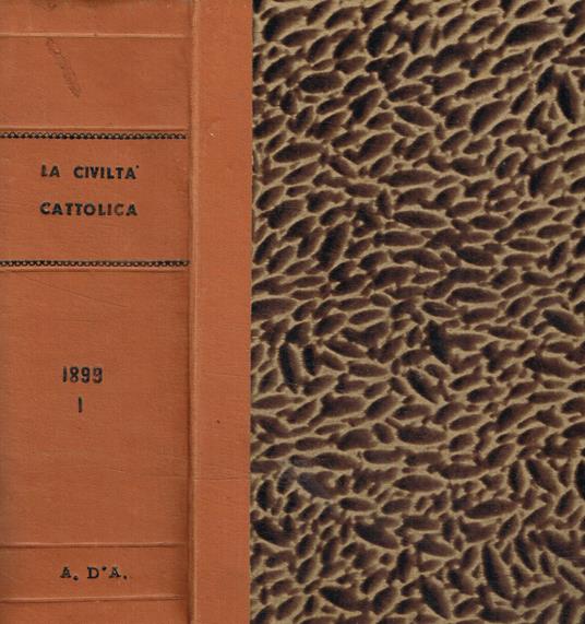 La civiltà cattolica anno cinquantesimo vol.V, VI della serie decimasettima - copertina