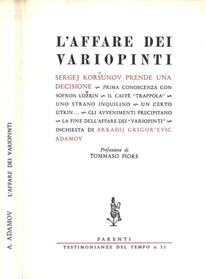 L' affare dei variopinti - copertina