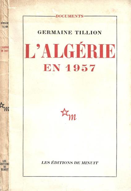 L' Algerie en 1957 - Germaine Tillion - copertina