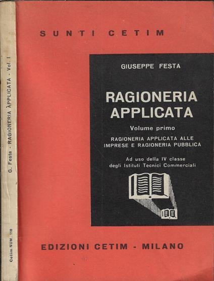 Ragioneria applicata Vol. I - Giuseppe Festa - copertina