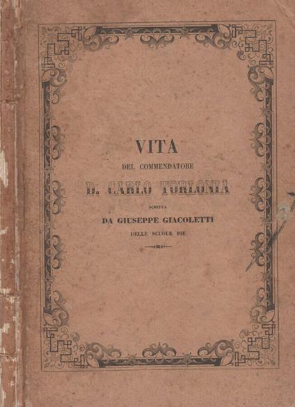 Vita del commendatore D. Carlo Torlonia - copertina