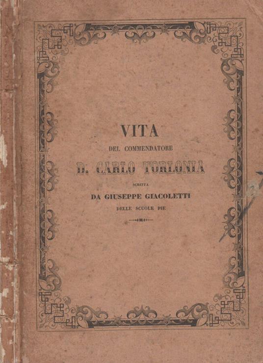 Vita del commendatore D. Carlo Torlonia - copertina