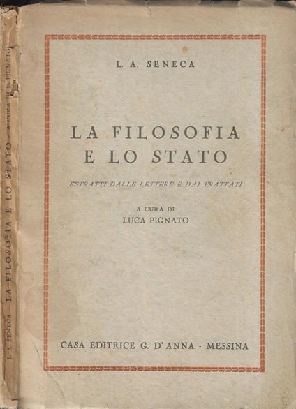 La filosofia e lo stato - copertina