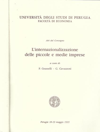 L' internazionalizzazione delle piccole e medie imprese - copertina