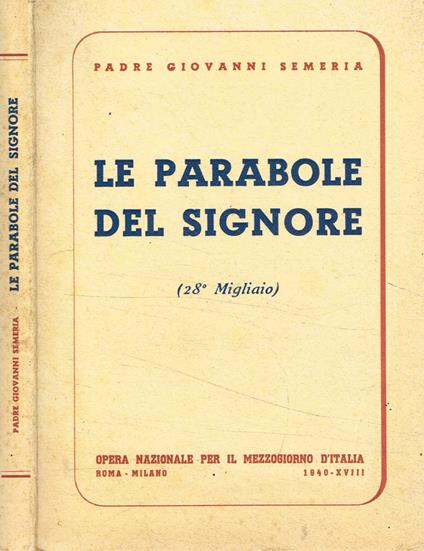 Le parabole del signore - copertina