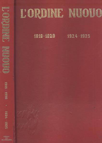 L' ordine nuovo 1919 - 1920 e 1924 - 1925 - copertina