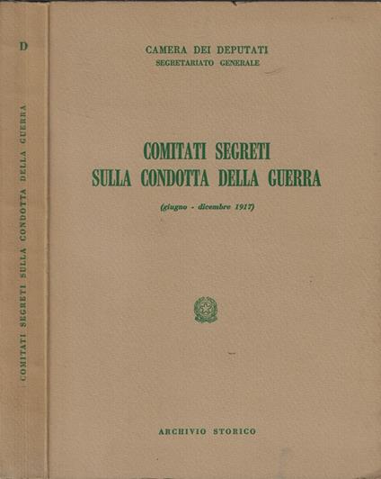 Comitati segreti sulla condotta della guerra (giugno-dicembre 1917) - copertina