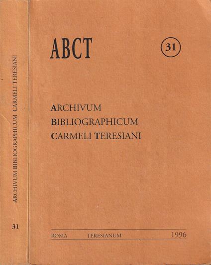 Archivum Bibliographicum Carmeli Teresiani - copertina