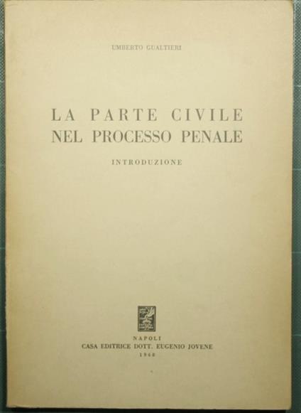 La parte civile nel processo penale - copertina