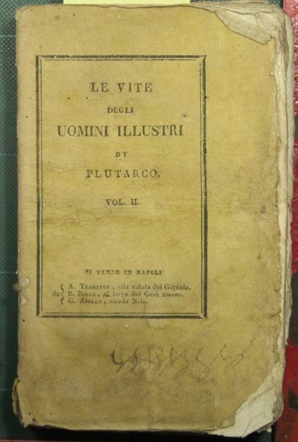 Le vite degli uomini illustri - Vol. II - Plutarco - copertina