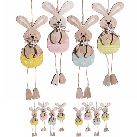 Gruppo Maruccia - Conigli Pasquali con Bicicletta e Fiori - Decorazione di  Pasqua per Casa, Vetrine e Negozi - Realizzati in Fibra Naturale con  Vestito - Set da 2 : : Casa e cucina