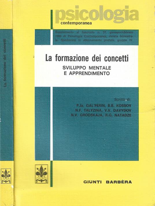 La formazione dei concetti - copertina