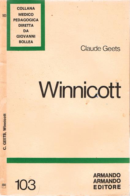 Winnicott - Claude Geets - copertina