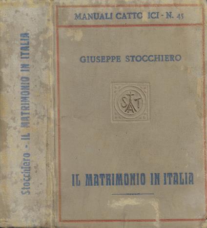 Il matrimonio in Italia - Giuseppe Strocchi - copertina