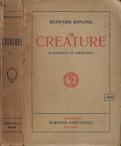 Creature (A diversity of creatures) - Rudyard Kipling - copertina