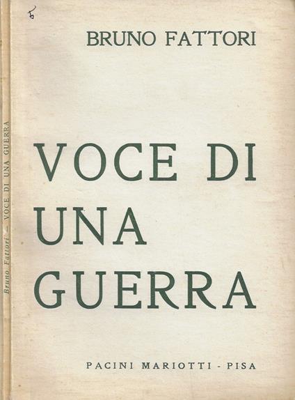 Voce di una guerra - Bruno Fattori - copertina