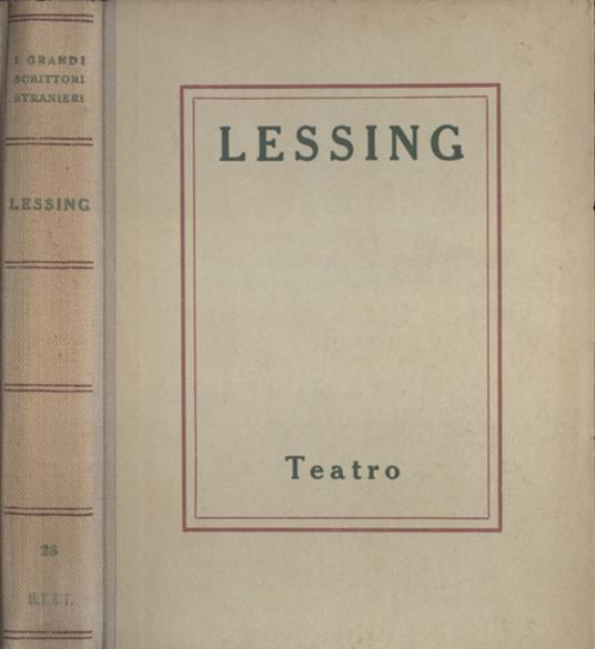 Teatro - Gotthold Ephraim Lessing - copertina