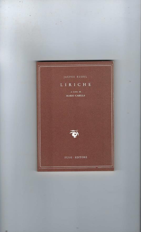 Liriche - Jaufré Rudel - copertina