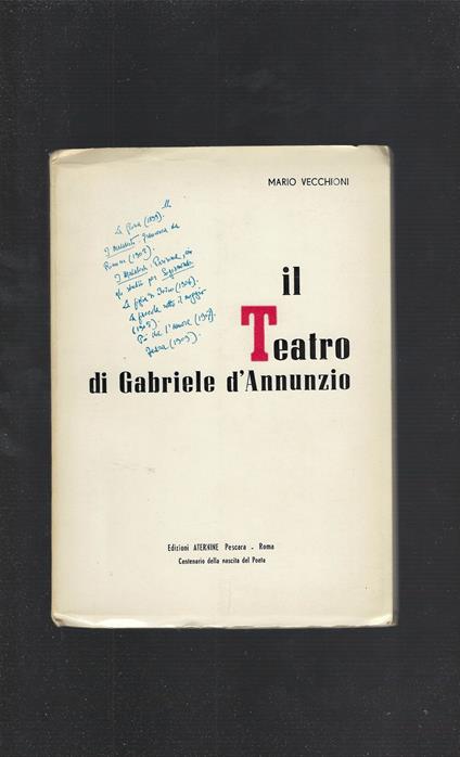 Il Teatro Di Gabriele D'annunzio - Mario Vecchioni - copertina