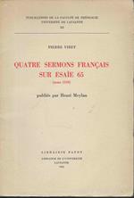 Quatre Sermons Francais sur Esaie 65